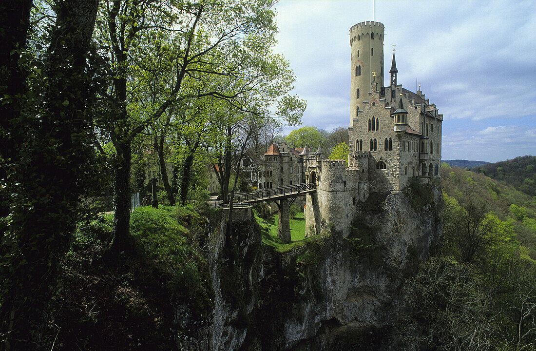 Lichtenstein Castle, Swabian Alb, Baden-Wurttemberg, Germany