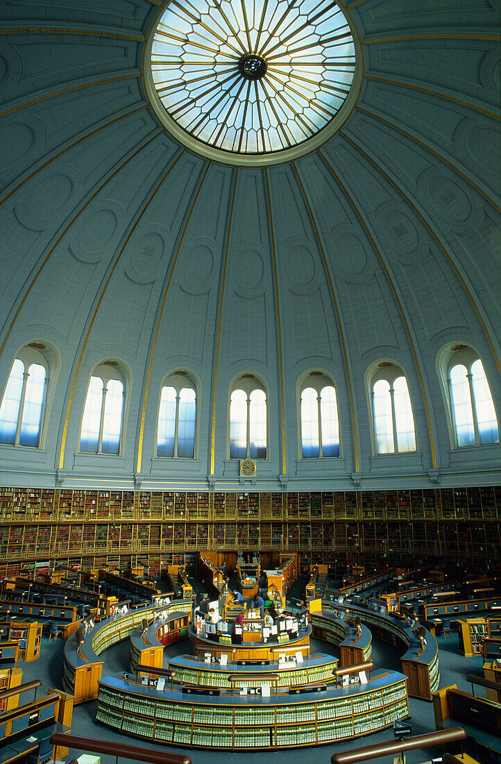Europe, Great Britain, England, London, The British Museum, The Reading Room in the British Museum Library