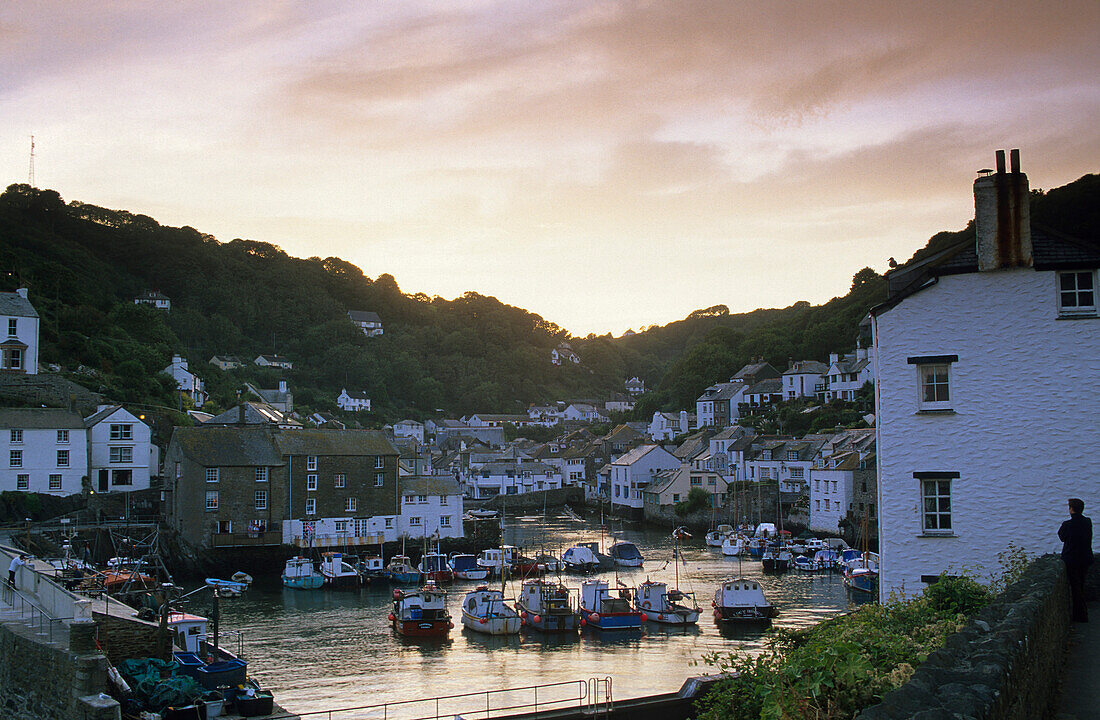 Europe, Great Britain, England, Cornwall, harbour in Polperro