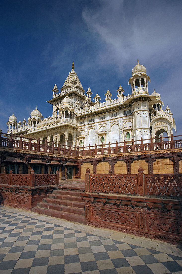 Rajastan. Jodhpur City. Meherangarh Fort. Jaswant Thada Monument. India.