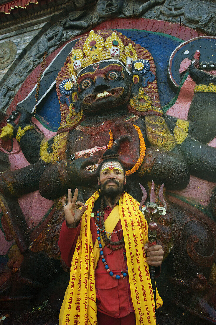 Katmandu City, Durbar Square. Local people. Nepal.