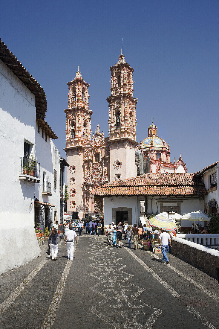 Taxco City. Santa Prisca church. Mexico