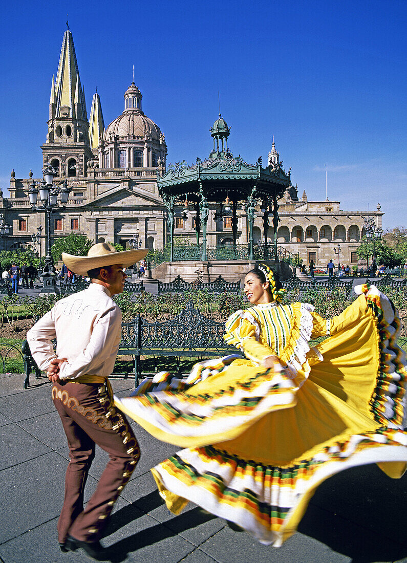 Guadalajara City. Dancers. Mexico.