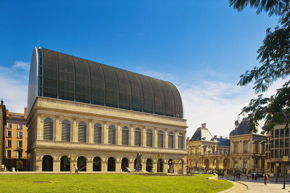 The Opera and the Town Hall seen from Place de la Comédie, Lyon. Rhône-Alpes, France