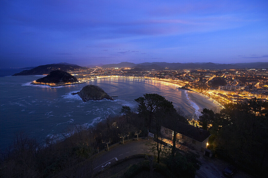 Bucht La Concha, San Sebastián. Guipuzcoa, Euskadi, Spanien