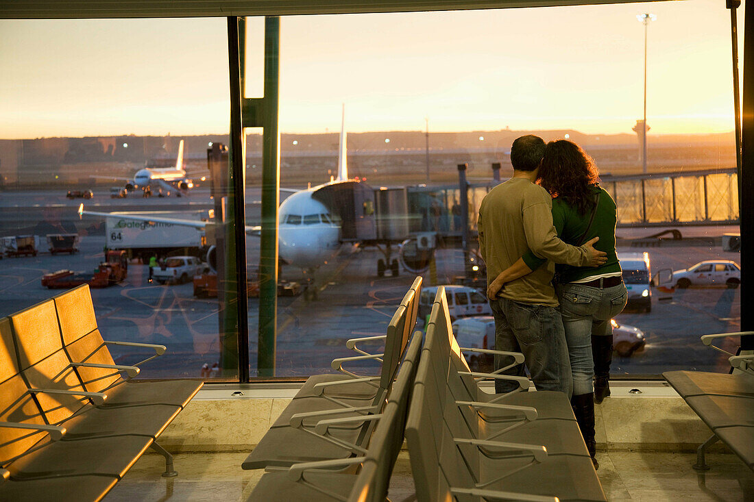 Neues T4-Terminal im internationalen Flughafen Madrid Barajas, Spanien