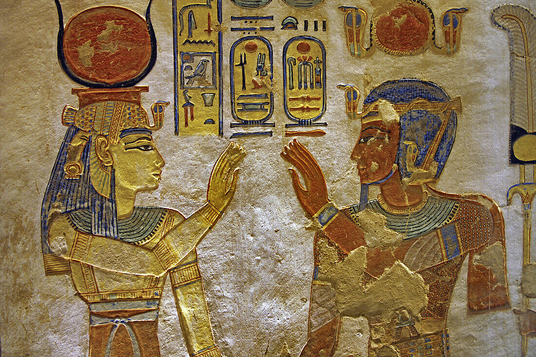 Queens Valley: detail of the Amen Khopshef tomb. Luxor west bank.Luxor. Egypt.