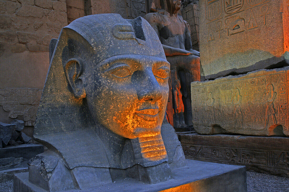 Ramses II at the Temple of Luxor. Egypt.