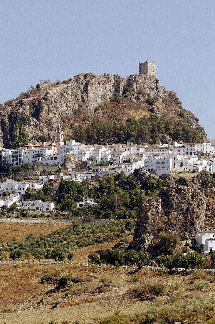 Zahara de la Sierra. White village in Sierra de Grazalema. Andalucia. Spain