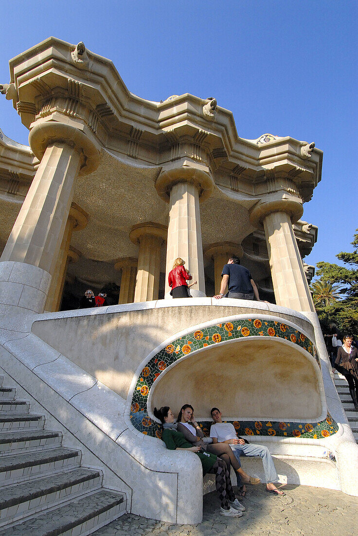 Parc Güell by Gaudí, Barcelona. Catalonia, Spain