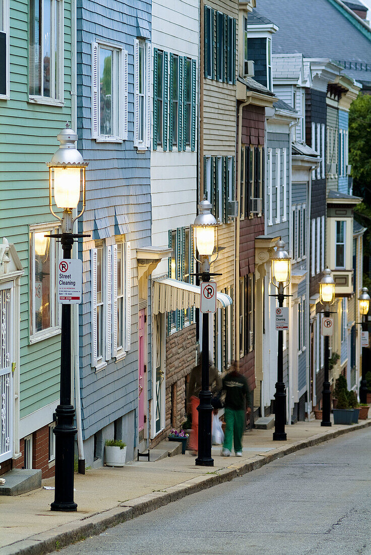 Street scene in Charlestown, Boston, Massachusetts, USA