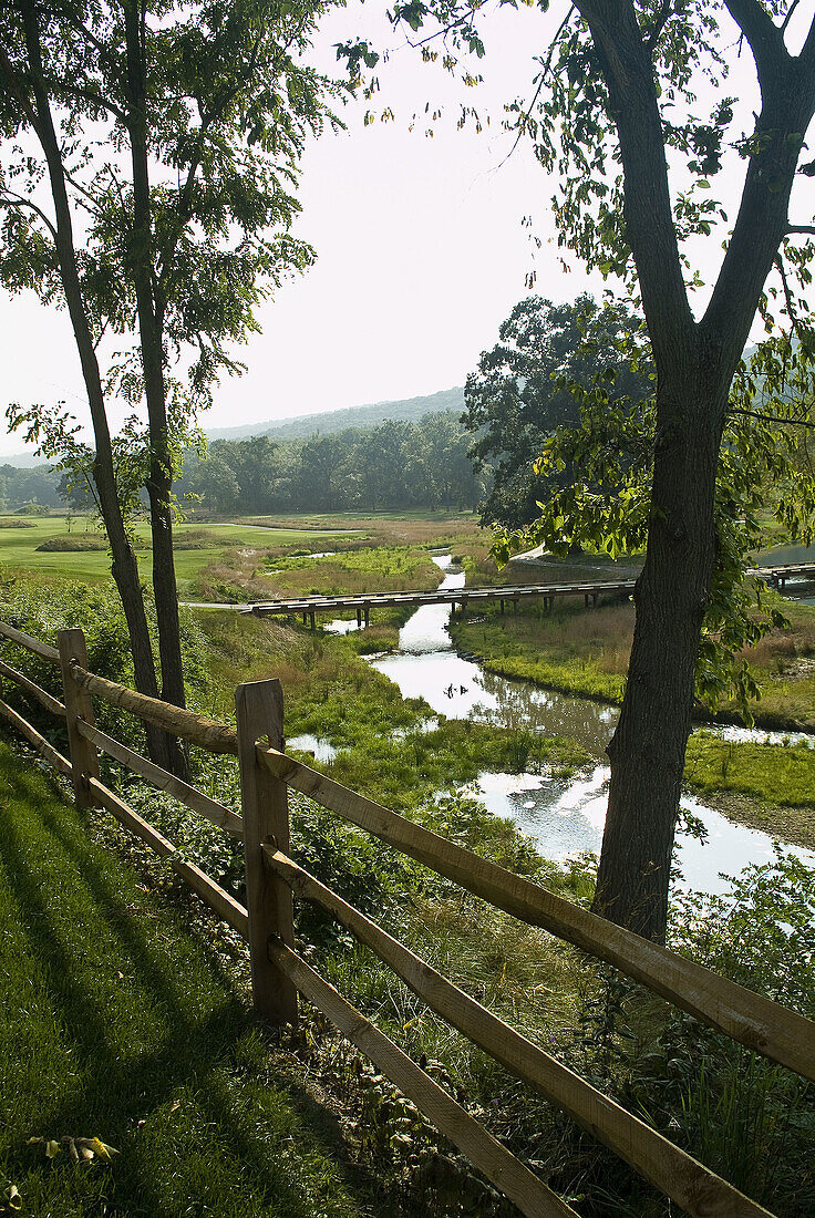 Golf course at recently reopened, historic Bedford Springs Resort, Pennsylvania