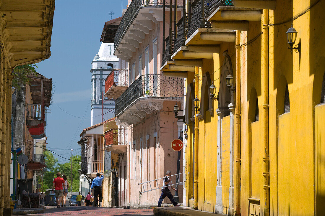 STREET SCENE CASCO ANTIGUO SAN FILIPE PANAMA CITY REPUBLIC OF PANAMA