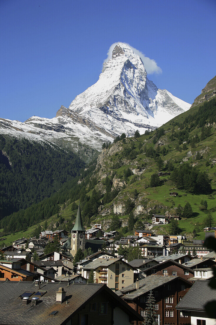 Zermatt and Matterhorn. Switzerland