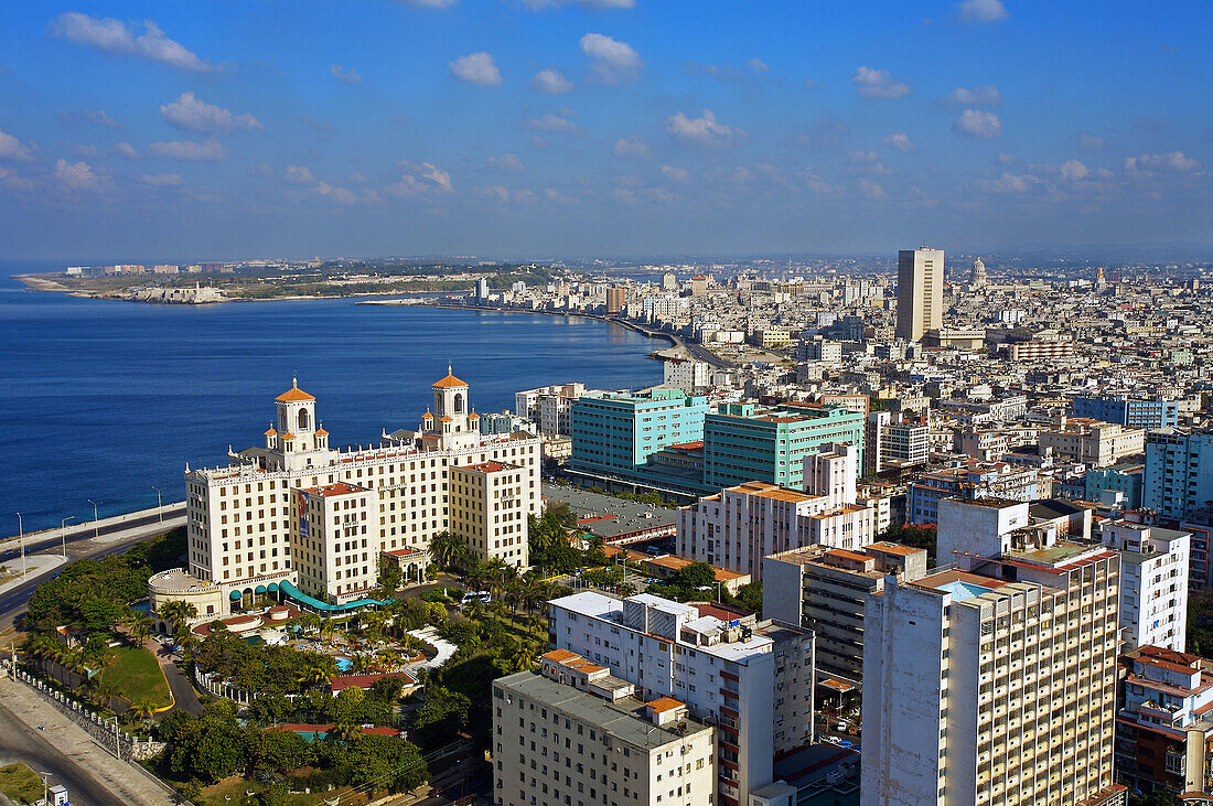 Quartier Vedado with Hotel Nacional, Havana, Cuba