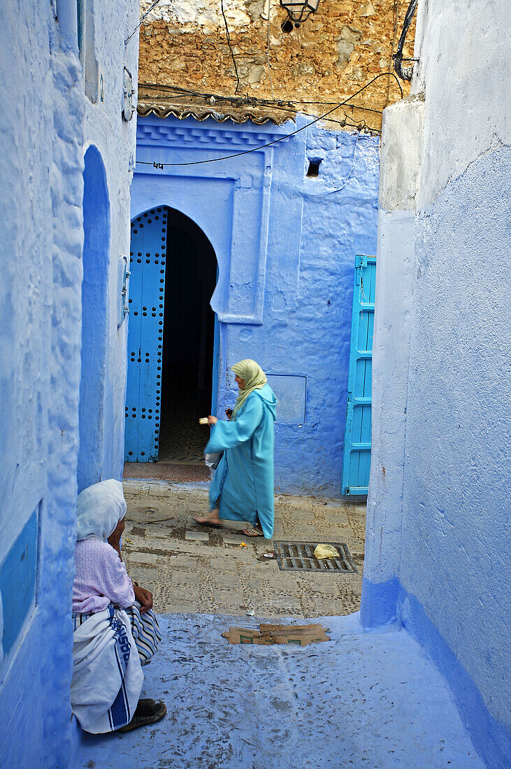 Street, Chefchaouen. Rif region, Morocco
