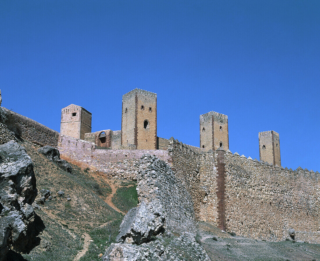 Spain. Guadalajara province. Molina de Aragon. Castle (12th - 13th century).