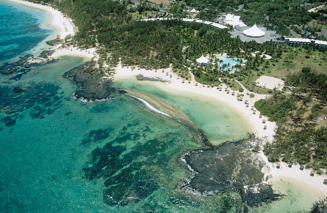 Mauritius island. East coast. Le Coco Beach Hotel and Lagoon.