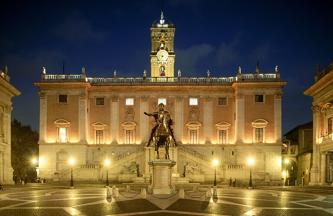 Italy. Rome. Campidoglio square. Senators palace.
