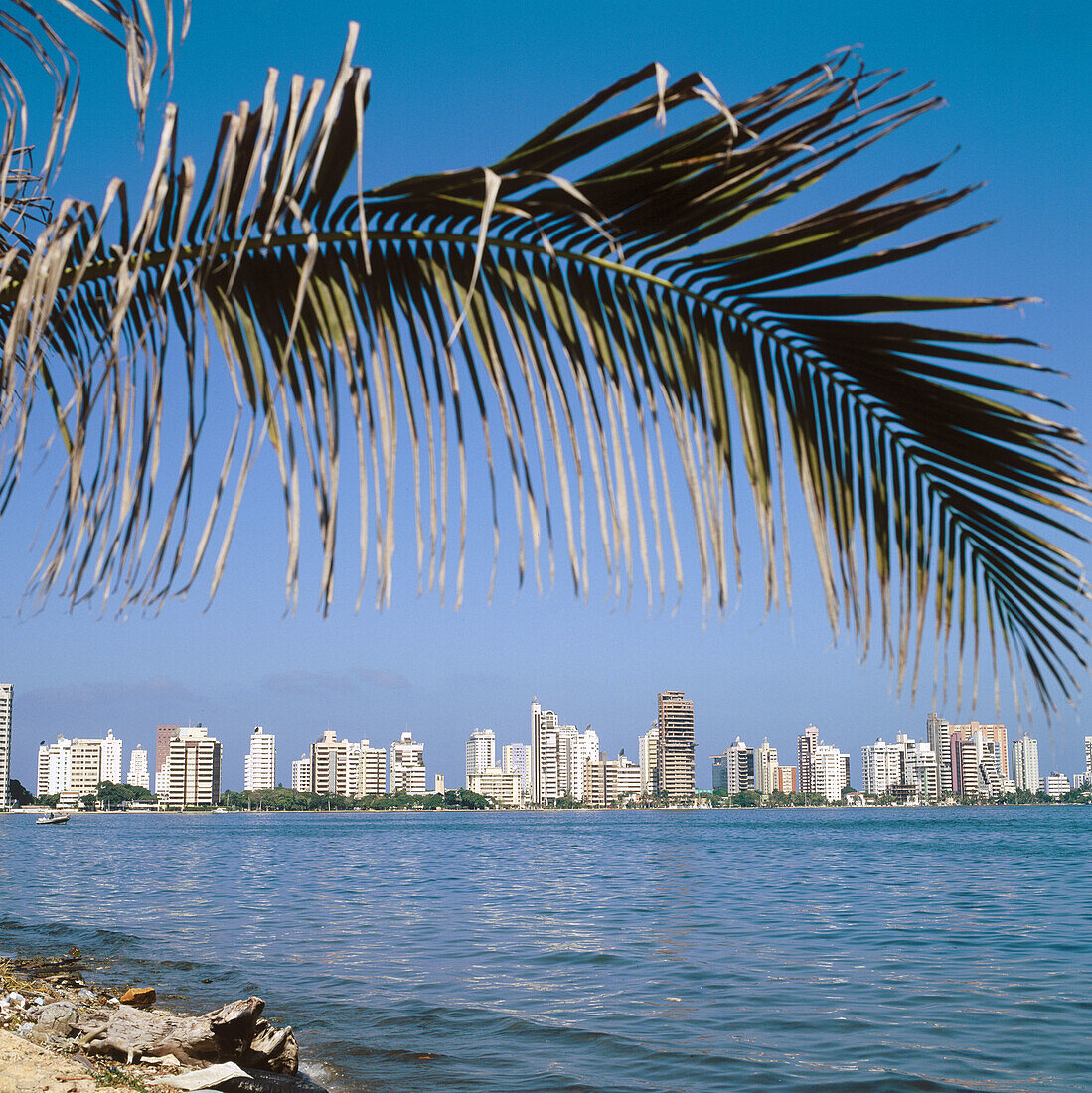 Bucht von Cartagena, Bocagrande, Cartagena de Indias. Kolumbien