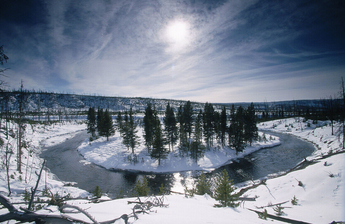 Oxfow of Gibbon River. Yellowstone National Park. Wyoming, USA