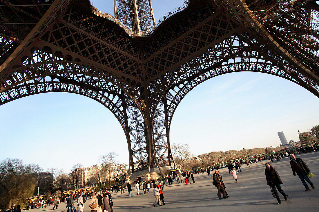 Under the Eiffel Tower, Paris, France