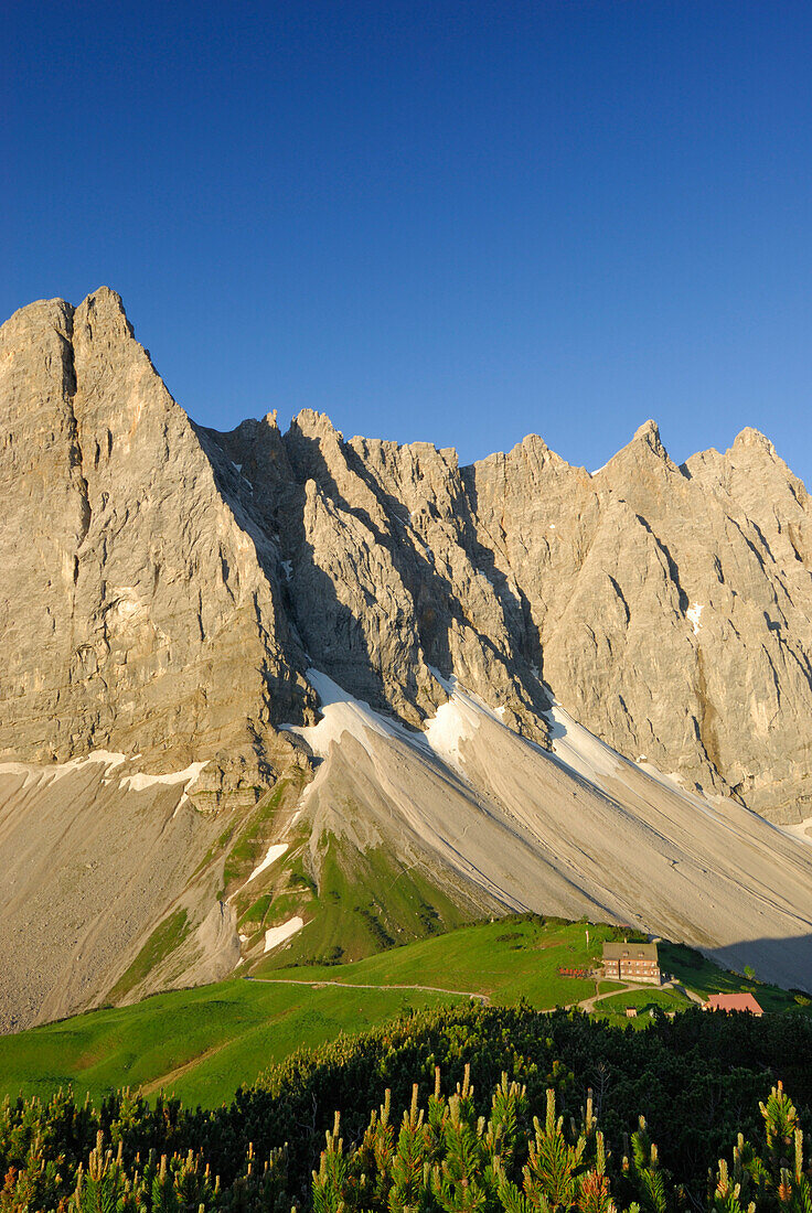 Karwendelpanorama über der Falkenhütte, Karwendel, Tirol, Österreich