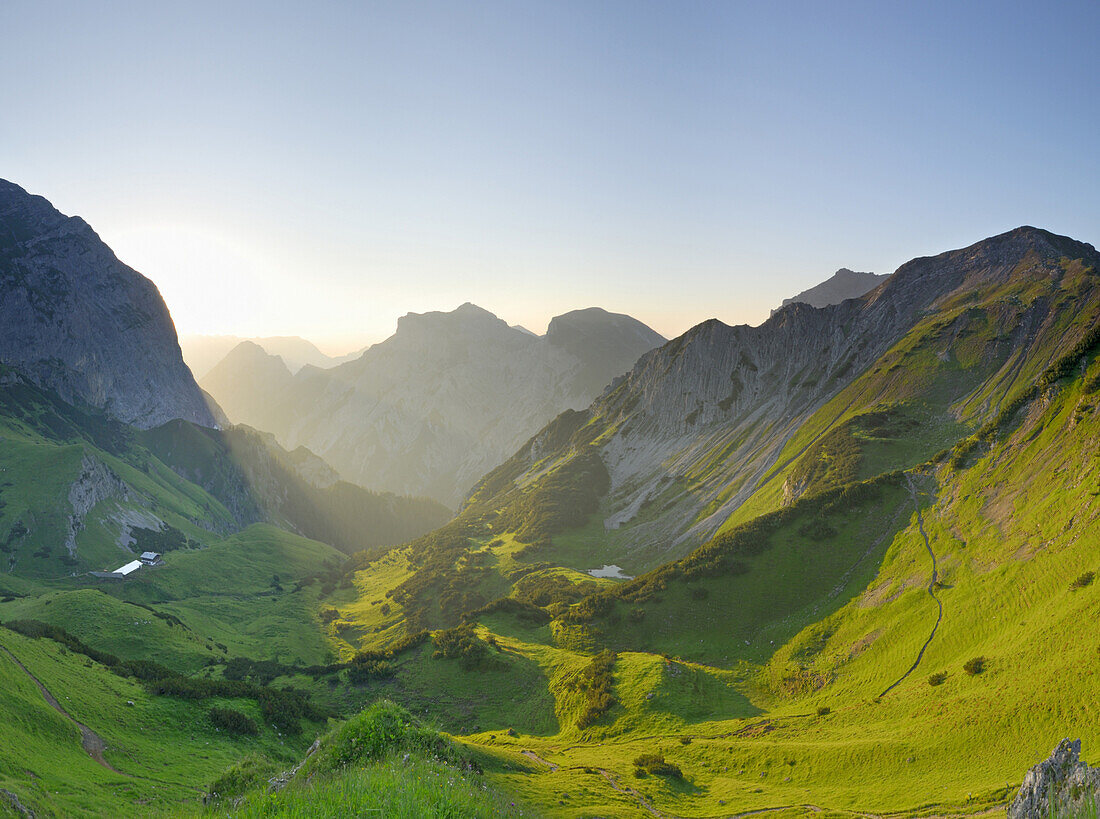 Morning light in Karwendel range, Tyrol, Austria