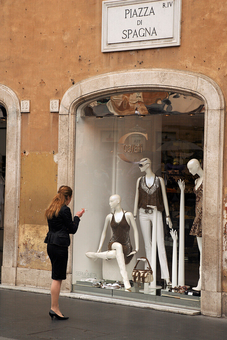 Boutique an der Piazza Spagna, Rom, Italien