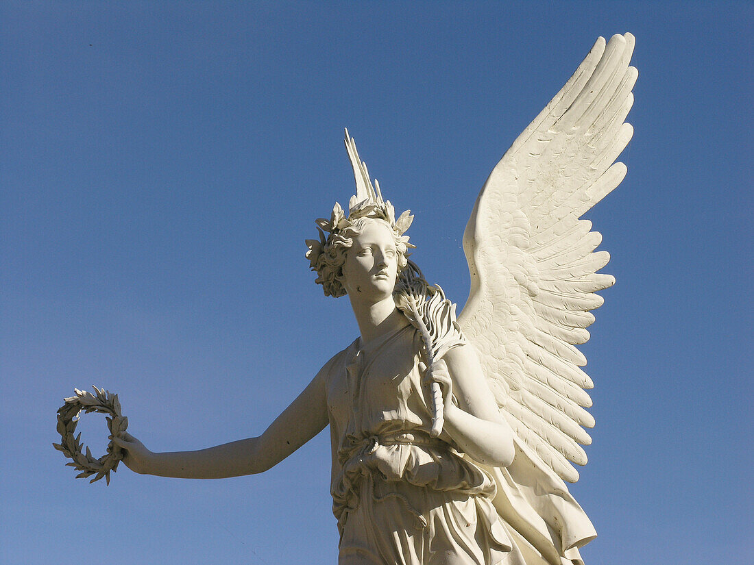 Sulpture of Victoria in the Palace Gardens, Schwerin Castle, Mecklenburg Western Pomerania, Germany