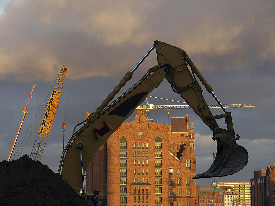 Construction site in the HafenCity, Hamburg, Germany