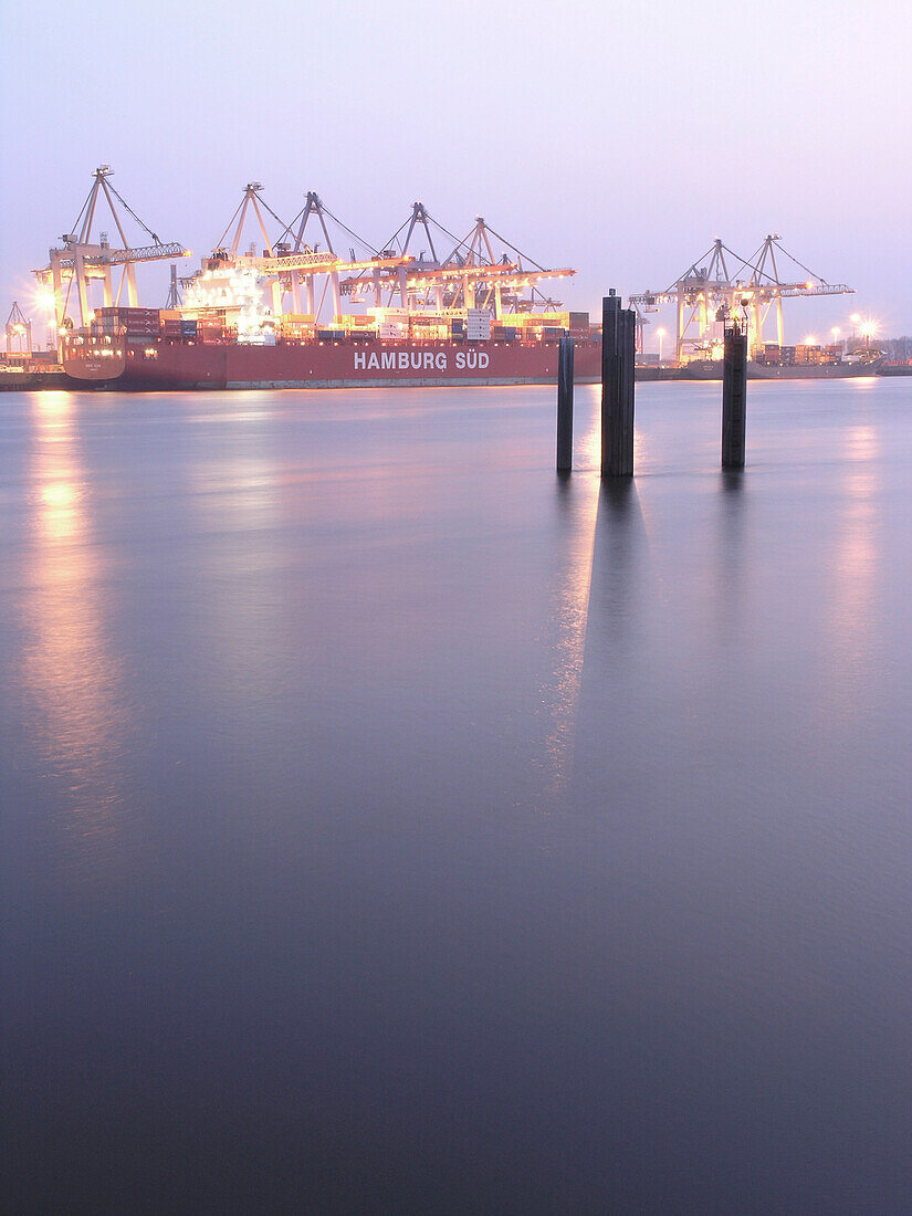 Container Ship, Port of Hamburg, Hamburg, Germany