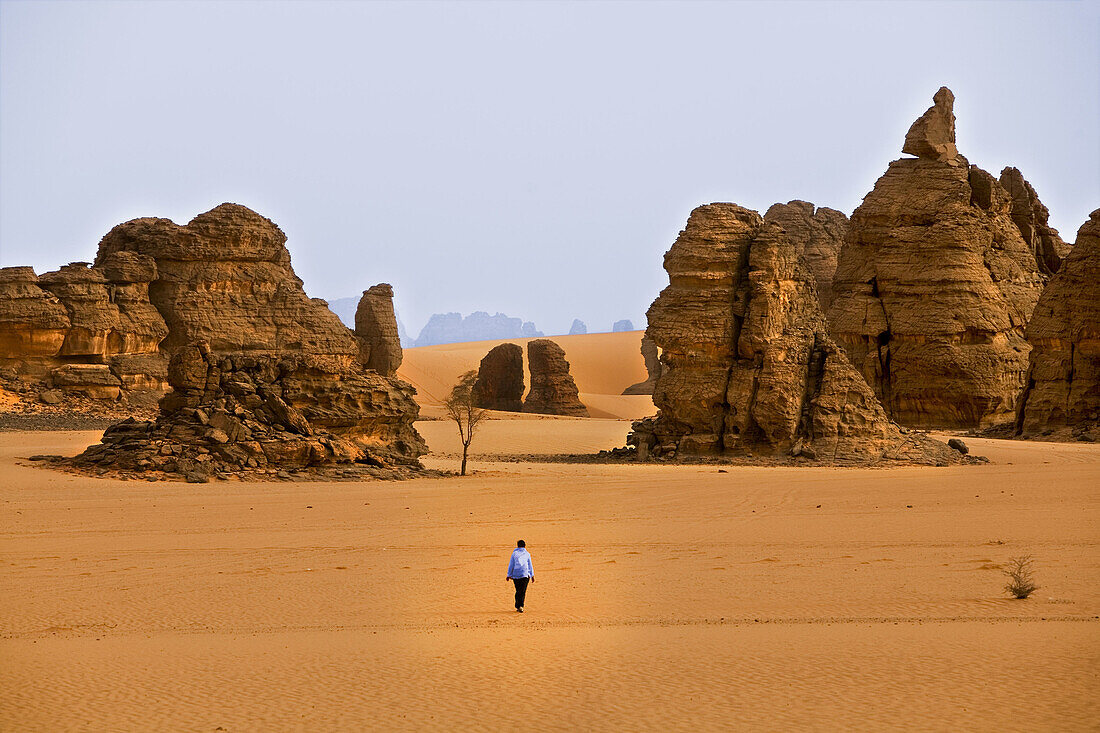 Wan Malloul. Akakus mountain. Fezzan region. Sahara desert. Libia.