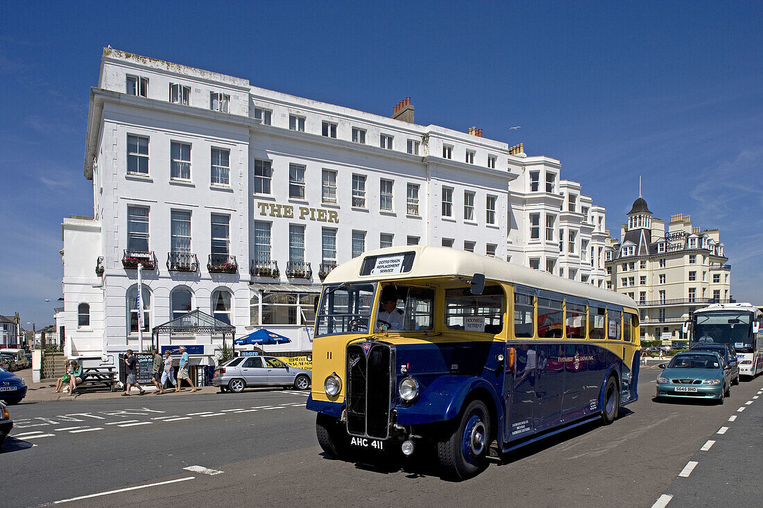 Eastbourne, city center, sea front, East Sussex, UK