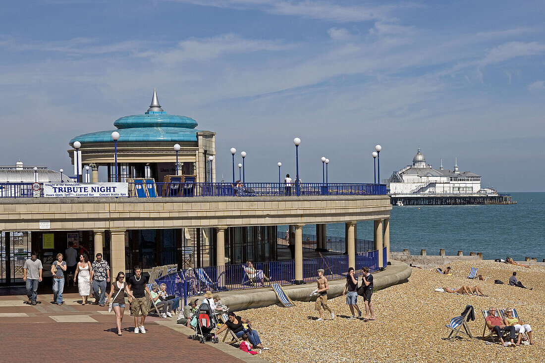 Eastbourne, Bandstand, beach, English Channel, East Sussex, UK