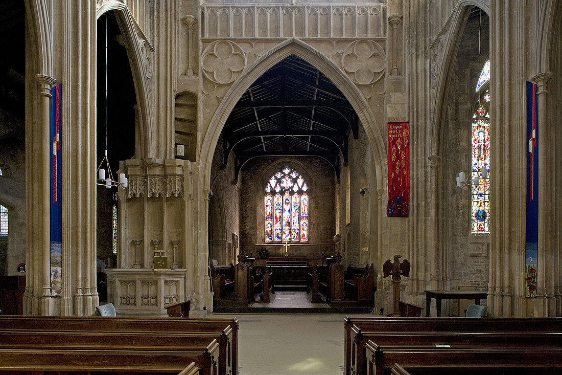 Chipping Norton. Church of St. Mary the Virgin. Oxfordshire, the Cotswolds, England.