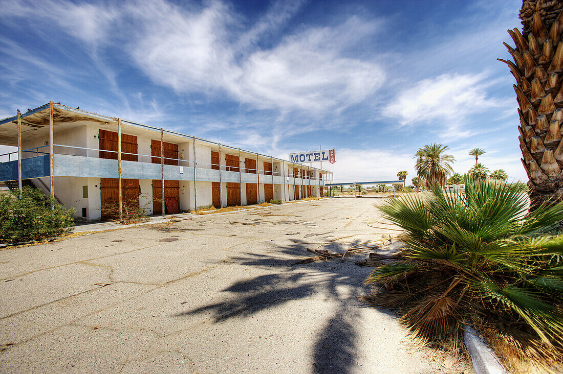 Old motel in desert