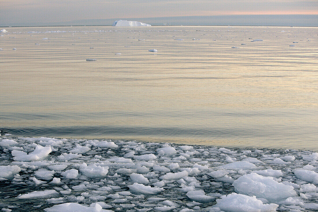 Icebergs from the Jacobshaven glacier. Isbrae. Ilulissat. Disko Bay. Greenland