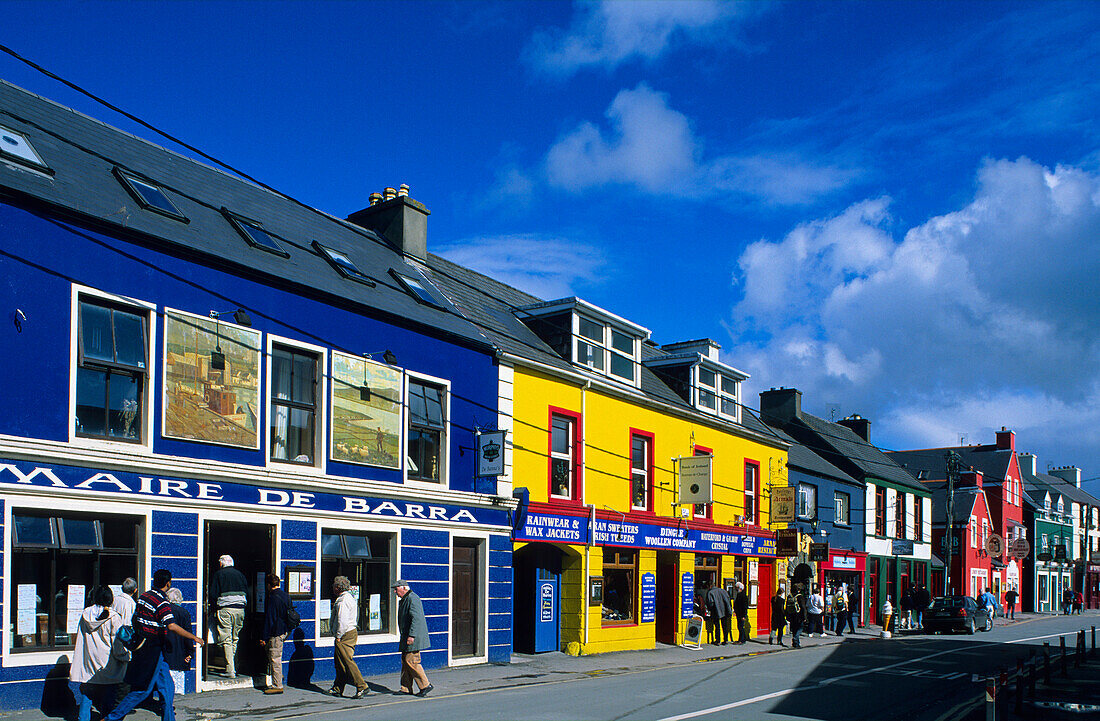 Colourful painted houses in Dingle, County Kerry, Ireland, Europe
