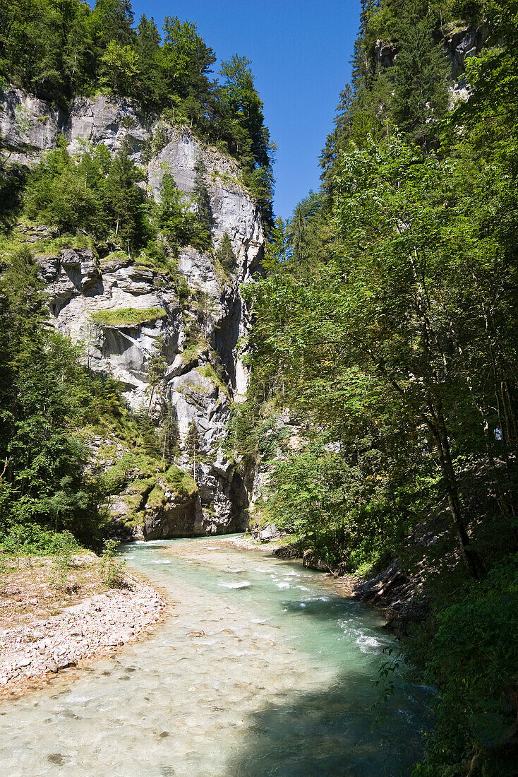 Partnachklamm bei Garmisch-Partenkirchen, Oberbayern, Deutschland