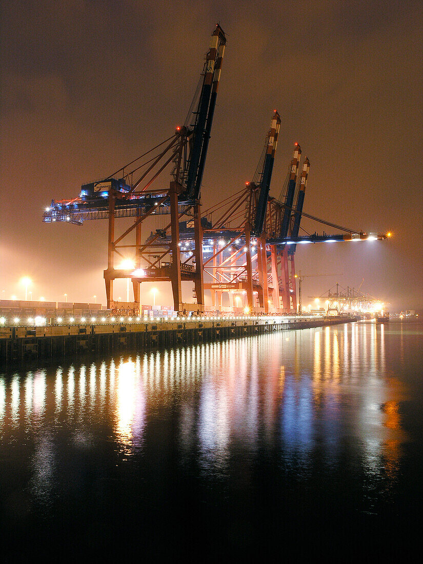 Container Terminal im Hamburger Hafen, Hamburg, Deutschland