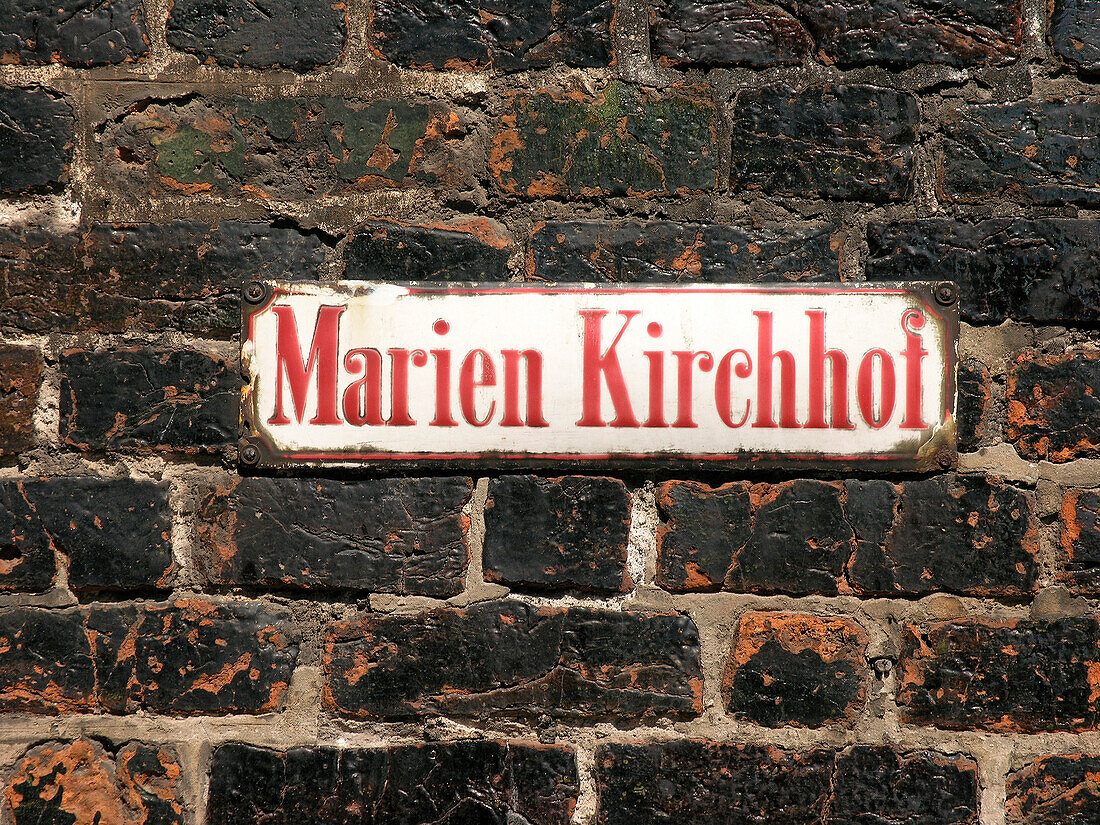 Saint Marien Churchyard, Hanseatic City of Lübeck, Schleswig Holstein, Germany