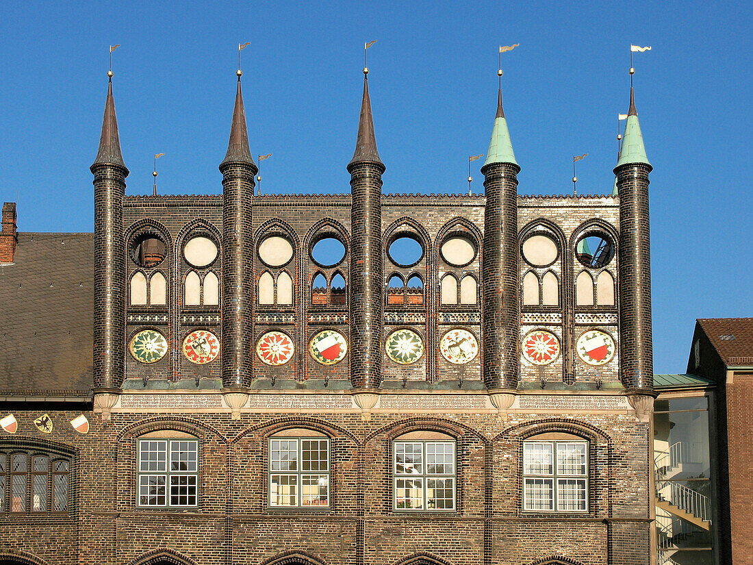 Town Hall, Hanseatic City of Lübeck, Schleswig Holstein, Deutschland