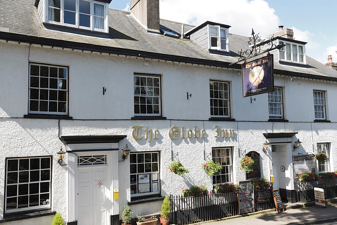 The Globe Inn Restaurant, Chagford, Dartmoor, Devon, England, Großbritannien