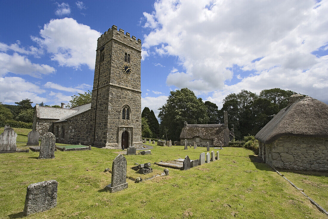 Kirche St. Peter, Buckland in the Moor, Dartmoor, Devon, England, Großbritannien
