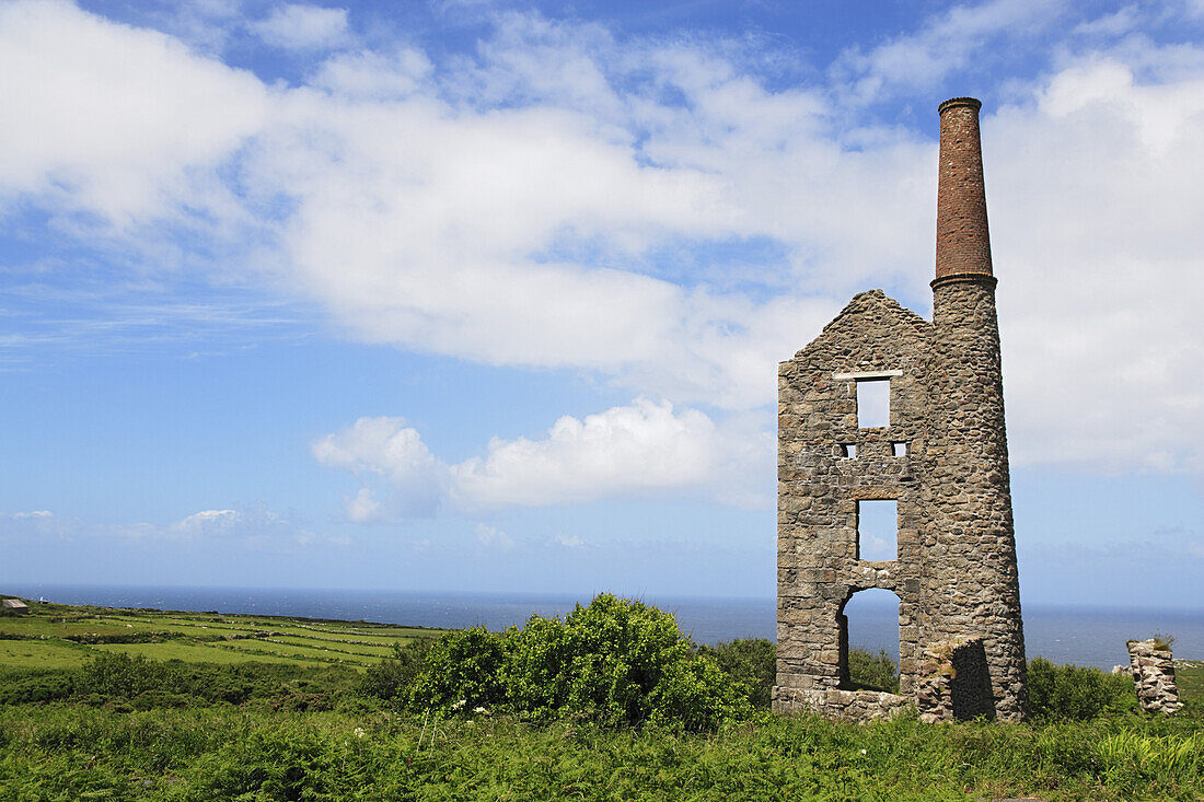 Derelicted Tin Mine, Cornwall, England, United Kingdom