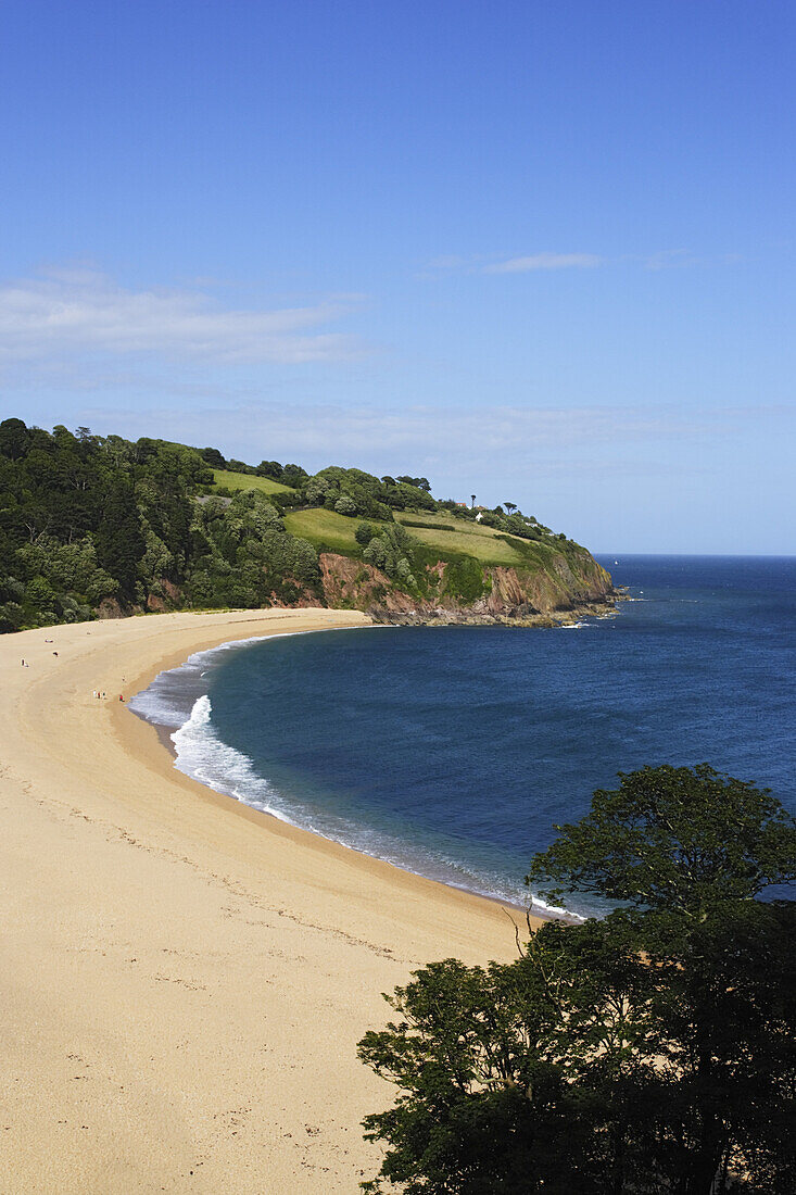 View over Blackpool Sands, Devon, England, United Kingdom