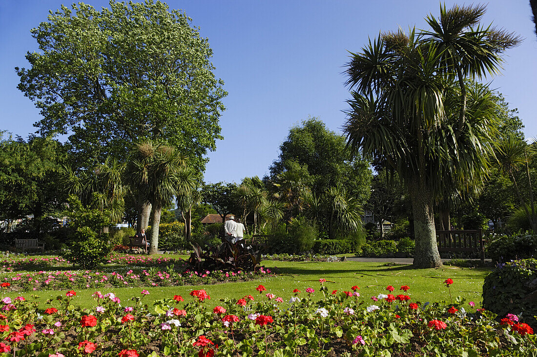 Gartenanlage The Royal Avenue Gardens, Dartmouth, Davon, England, Großbritannien