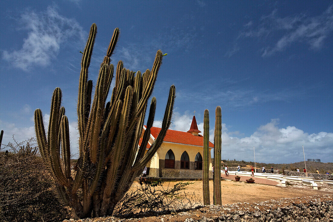 Niederländische Antillen, Aruba, Karibik, Jeep Tour zur Alto Vista Kapelle im Outback
