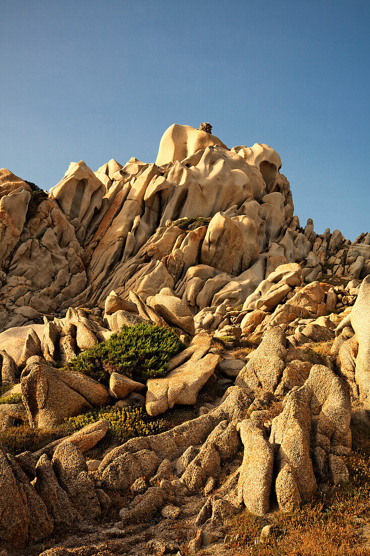 Italy Sardinia Capo Testa bizarre rock landscape